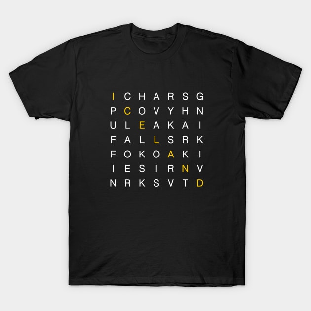 Iceland Crossword T-Shirt by Travel Batch Design